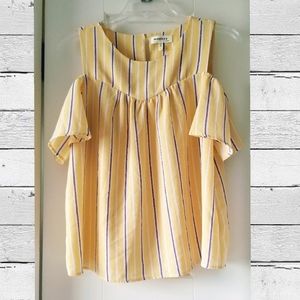 SALE🌟🌟🌟NWOT Monteau yellow off shoulder blouse